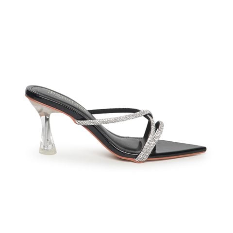 Dép nữ cao gót 7cm Hanatabi quai chéo đính đá (35-39) mã HNSDG7F1157