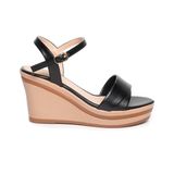Giày sandal nữ đế xuồng PU siêu nhẹ cao 8cm Hanatabi quai 1 xếp hậu c (35-39) mã HNSDX8F1118