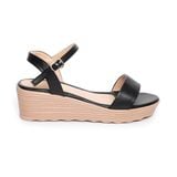 giày sandal nữ đế PU siêu nhẹ cao 5cm Hanatabi quai ngang hậu c (35-40) mã HNSD5F970