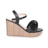 giày sandal nữ đế xuồng PU siêu nhẹ cao 9cm Hanatabi quai bông hậu c (35-39) mã HNSDX9F1019