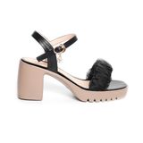 Sandal nữ Hanatabi quai lưới bèo nhún đế Pu siêu nhẹ cao 7cm hậu c mã HNSDG7F1005 (Size 35 -> 39)