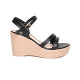 Giày Sandal Nữ Đế Xuồng PU Siêu Nhẹ Cao 9cm Hanatabi Quai Chéo Hậu C (35-39) Mã HNSDX9F1155