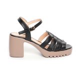 giày sandal nữ đế PU siêu nhẹ cao 7cm Hanatabi quai xương cá hở mũi hậu c (35-39) mã HNSDG7F965