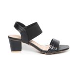 giày sandal nữ cao gót Hanatabi quai ngang mũi vuông hậu thun đế TA bigsize (35-41) mã HNSDG5F1068
