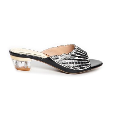 dép nữ cao gót mica 3cm Hanatabi quai ngang đính đá đế TA cao cấp bigisze (35-41) mã HNDE3F994
