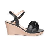 Sandal nữ Hanatabi quai nơ đính đá đế xuồng siêu nhẹ cao 7cm mã HNSDX7F1018 (Size 35 -> 39)