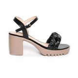 giày sandal nữ đế Pu siêu nhẹ cao 7cm Hanatabi quai bèo nhún hậu c (35-39) mã HNSDG7F989