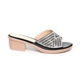 dép nữ đế PU kem siêu nhẹ cao 5cm Hanatabi quai ngang đính đá bigsize (35-42) mã HNDE5F1106