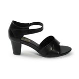 Sandal nữ quai xếp ly gót vuông cao 5cm hậu xé mã HNSDX5F107 ( Size 36 -> 40)