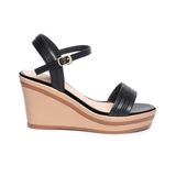 Giày sandal nữ đế xuồng PU siêu nhẹ cao 8cm Hanatabi quai ngang hậu c (35-39) mã HNSDX8F1130