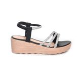 Giày Sandal Nữ Đế PU Siêu Nhẹ Cao 5cm Hanatabi Quai Ngang Hậu Thun (35-40) Mã HNSD5F1173