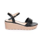 Sandal nữ Hanatabi quai ngang 1 xếp đế xuồng siêu nhẹ cao 5cm hậu c mã HNSD5F969 (Size 36 -> 40)