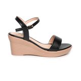 giày sandal nữ đế xuồng PU siêu nhẹ cao 7cm Hanatabi quai ngang hậu c (35-39) mã HNSDX7F1052