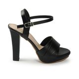 Sandal nữ quai xếp ly gót vuông cao 12cm hậu c mã HNSDH12F88 ( Size 35 -> 39)