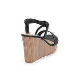 Sandal nữ Hanatabi quai ngang đế pu vân gỗ siêu nhẹ cao 9cm mã HNSDX9F837 (Size 35 ->39)