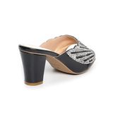 dép nữ cao gót 7cm Hanatabi quai ngang đính đá đế TA cao cấp bigsize (35-41) mã HNDE7F996