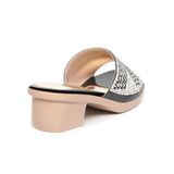 dép nữ đế PU kem siêu nhẹ cao 5cm Hanatabi quai ngang đính đá bigsize (35-42) mã HNDE5F1109