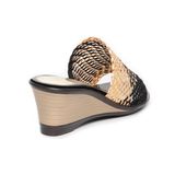 dép nữ đế xuồng PU siêu nhẹ cao 7cm Hanatabi quai lưới (35-39) mã HNDEL7F1104