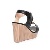 giày sandal nữ đế xuồng PU siêu nhẹ cao 9cm Hanatabi quai ngang khóa kéo (35-39) mã HNSDX9F1028