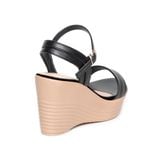 Giày Sandal Nữ Đế Xuồng PU Siêu Nhẹ Cao 9cm Hanatabi Quai Ngang Hậu C (35-39) Mã HNSDX9F1154