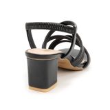 giày sandal nữ cao gót 5cm Hanatabi quai chéo mũi vuông hậu thun đế TA bigsize (35-41) mã HNSDT5F857