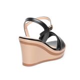 Giày sandal nữ đế xuồng PU siêu nhẹ cao 8cm Hanatabi quai 2 xếp hậu c (35-39) mã HNSDX8F1119