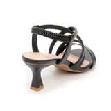 giày sandal nữ cao gót 5cm Hanatabi quai chéo hậu thun đế TA bigsize (35-41) mã HNSDT5F947