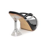 Dép nữ cao gót 9cm Hanatabi quai chéo đính đá (35-39) mã HNSDG9F1163