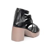 giày sandal đế PU siêu nhẹ cao 7cm Hanatabi quai đan khóa kéo (35-39) mã HNSDG7F1078
