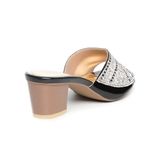 dép nữ cao gót lăn vân gỗ 5cm Hanatabi quai ngang đính đá đế TA cao cấp bigsize (35-41) mã HNDE5F1089