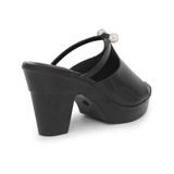 Dép cao gót nữ PU siêu nhẹ cao 9cm Hanatabi quai ngang (35-39) mã HNDE9F690