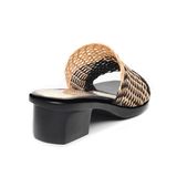 dép nữ đế PU đen siêu nhẹ cao 5cm Hanatabi quai lưới bigsize (35-42) mã HNDE5F1103