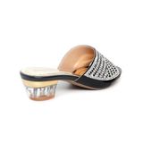 dép nữ cao gót mica 3cm Hanatabi quai ngang đính đá đế TA cao cấp bigsize (35-41) mã HNDE3F1023