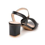 giày sandal nữ cao gót 5cm Hanatabi quai bèo mũi vuông hậu c đế TA bigsize (35-41) mã HNSDG5F920