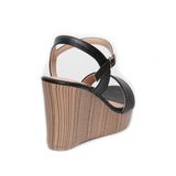 giày sandal nữ đế xuồng PU siêu nhẹ cao 9cm Hanatabi quai ngang hậu c (35-39) mã HNSDX9F1084