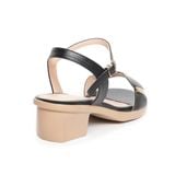 giày sandal nữ đế PU kem siêu nhẹ cao 5cm Hanatabi quai ngang hậu c bigsize (35-42) mã HNSDG5F1002