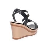 Giày sandal nữ đế xuồng PU siêu nhẹ cao 8cm Hanatabi quai ngang hậu c (35-39) mã HNSDX8F1130