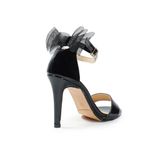 Sandal nữ gót nhọn cao 9cm hậu chụp nơ lưới mã HNSDG9F109 ( Size 35 -> 39)