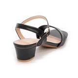 giày sandal nữ cao gót 3cm Hanatabi quai 1 xếp mũi vuông hậu c đế TA bigsize (35-41) mã HNSD3F933