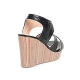 giày sandal nữ đế xuồng PU siêu nhẹ cao 9cm Hanatabi quai chéo khóa kéo (35-39) mã HNSDX9F1027
