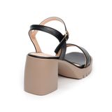 giày sandal nữ đế PU siêu nhẹ cao 7cm Hanatabi quai ngang hậu c (35-39) mã HNSDG7F957