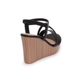 giày sandal nữ đế xuồng PU siêu nhẹ cao 9cm Hanatabi quai chéo hậu thun (35-39) mã HNSDX9F835