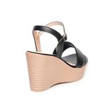 Giày sandal Nữ Đế Xuồng PU Siêu Nhẹ Cao 9cm Hanatabi Quai 1 Xếp Hậu C (35-39) Mã HNSDX8F1085
