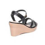 Giày sandal nữ đế xuồng PU siêu nhẹ 7cm Hanatabi quai chéo hậu c (35-39) mã HNSDX7F1136
