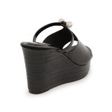 Dép nữ đế xuồng PU siêu nhẹ cao 9cm Hanatabi quai ngang (35-39) mã HNDE9F800