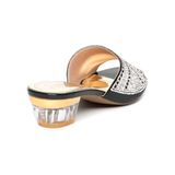 dép nữ cao gót mica 3cm Hanatabi quai ngang đính đá đế TA cao cấp bigsize (35-41) mã HNDE3F1091