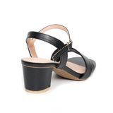 Giày sandal nữ cao gót 5cm Hanatabi quai 1 xếp mũi vuông hậu C đế TA bigsize (35-41) mã HNSDG5F862