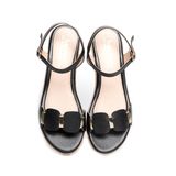 Sandal nữ Hanatabi quai ngang có khóa đế Pu siêu nhẹ cao 5cm hậu C mã HNSDG5F1002 (Size 35 -> 39)