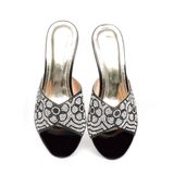 dép nữ cao gót lăn vân gỗ 5cm Hanatabi quai ngang đính đá đế TA cao cấp bigsize (35-41) mã HNDE5F1097