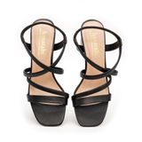 giày sandal nữ cao gót 5cm Hanatabi quai chéo mũi vuông hậu c đế TA bigsize (35-41) mã HNSDT5F776